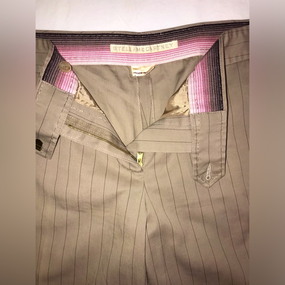 Stella McCartney Tan Pinstripe Trousers